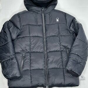 Spyder Sherpa Lined Black Puffer Jacket